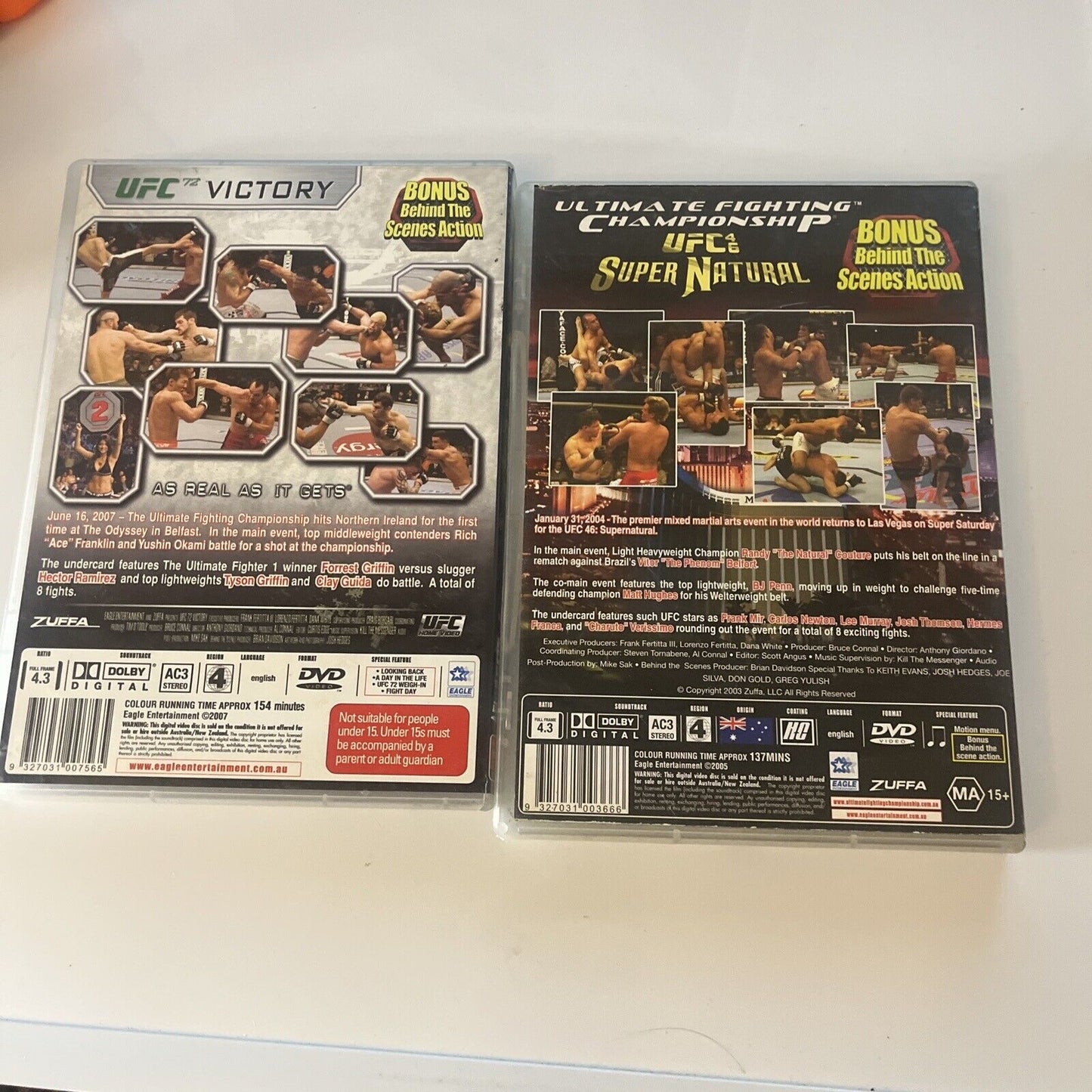 UFC Ultimate Fighting Championship DVD 18-Disc Bundle Lot Region 4