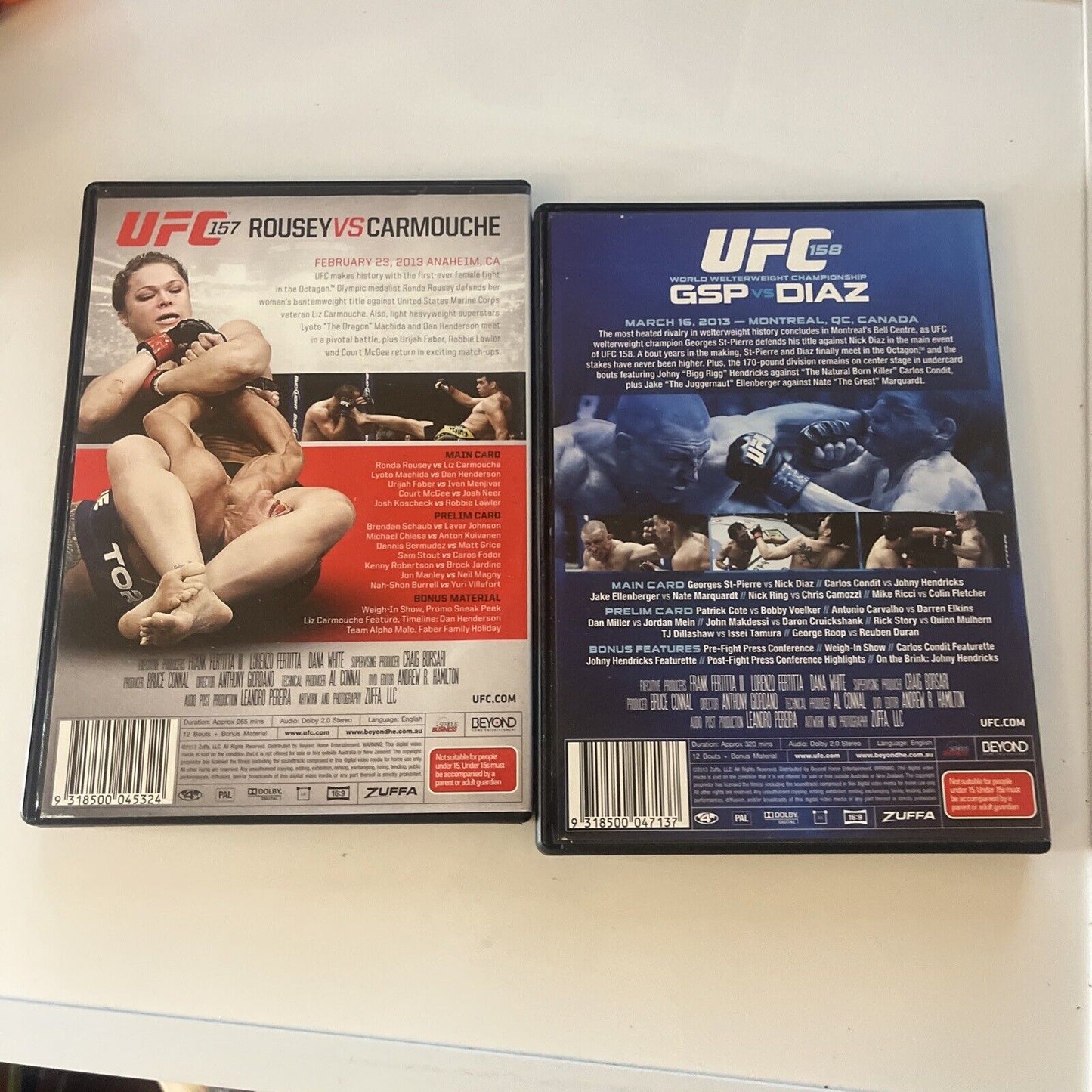 UFC Ultimate Fighting Championship DVD 18-Disc Bundle Lot Region 4