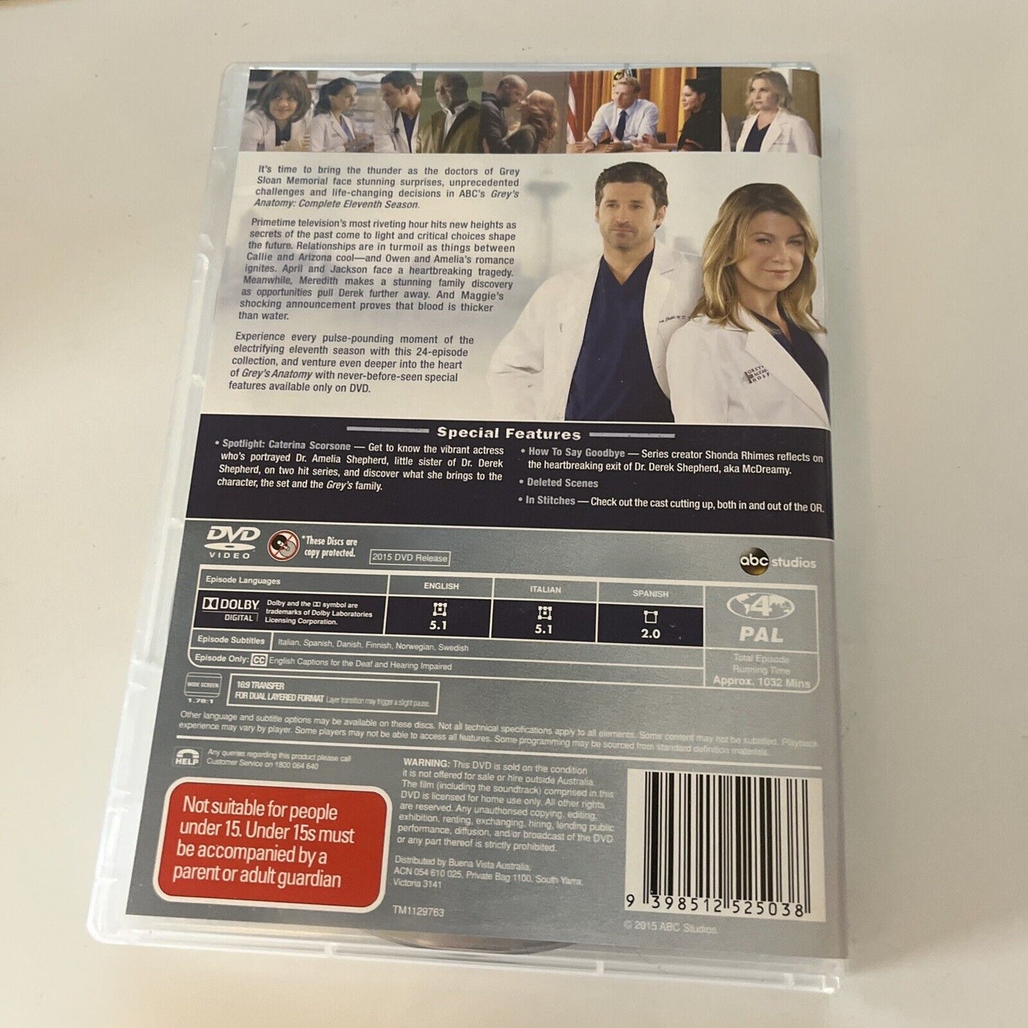 Grey's Anatomy : Season 11 (DVD, 2014, 6-Disc) Region 4