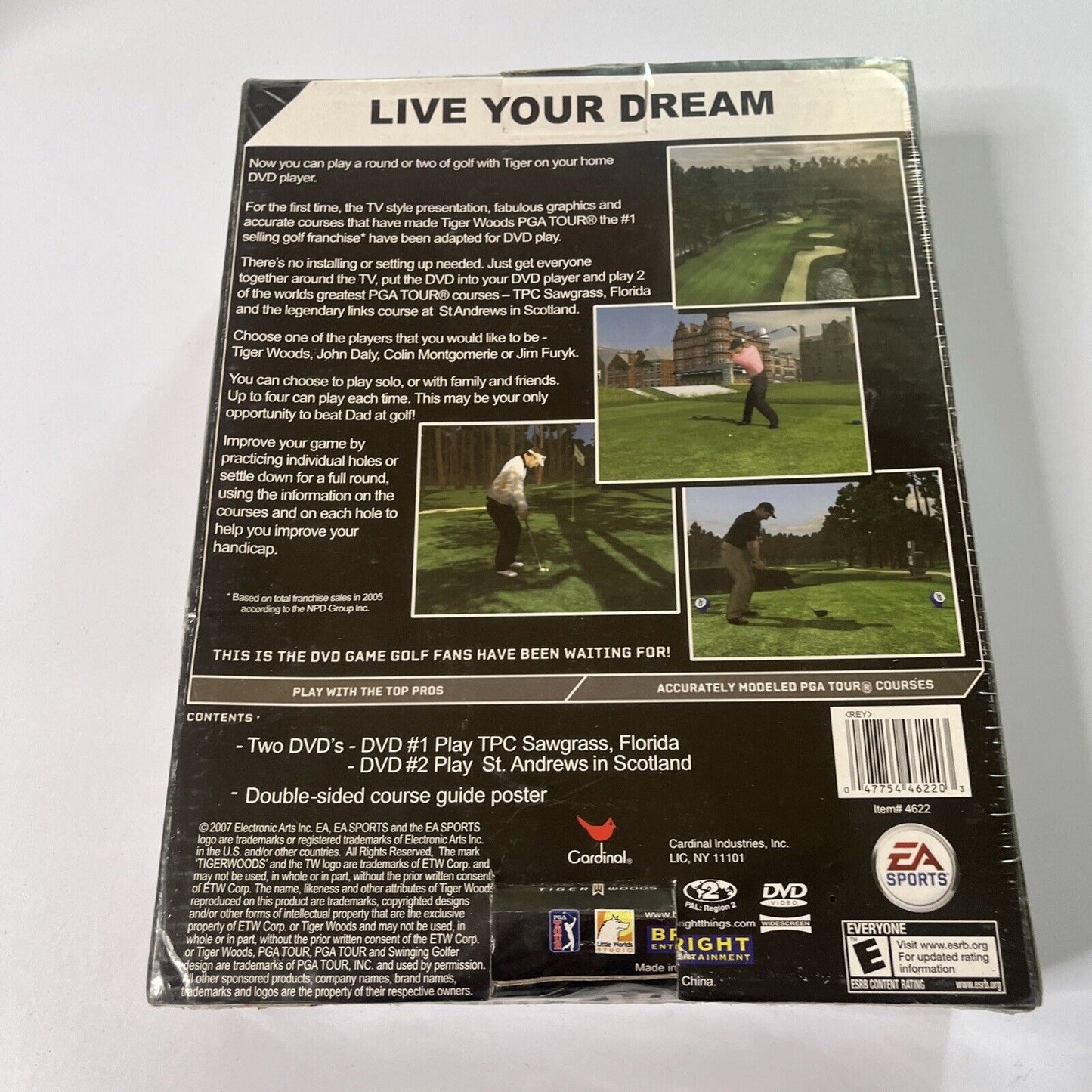 Tiger Woods PGA Tour 07 Family DVD Game, 2007 Region 2 *New Sealed*