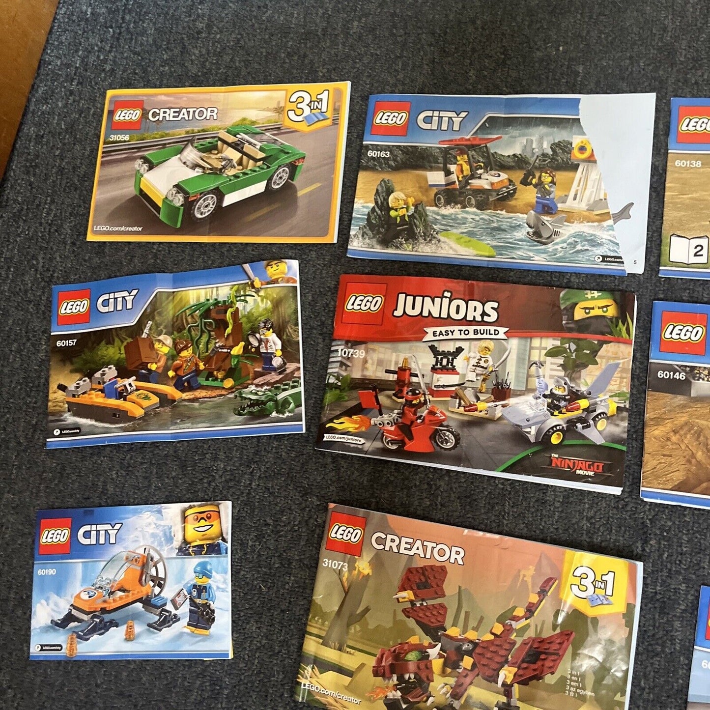 Genuine Official Lego 20x Manual Bulk Lot