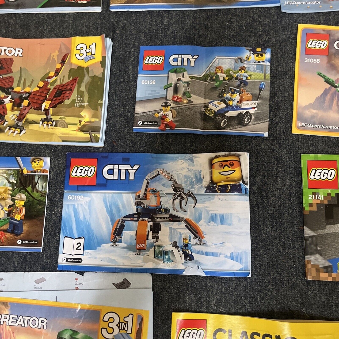 Genuine Official Lego 20x Manual Bulk Lot