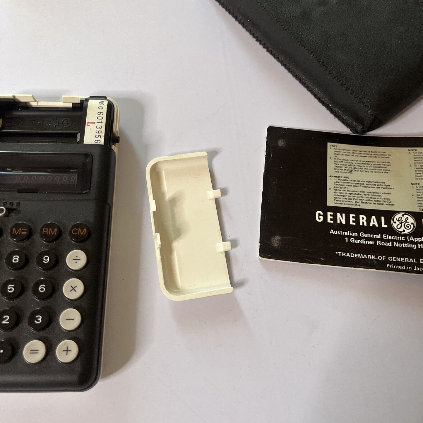 Vintage General Electric Genius 70 Calculator with Case and Manual