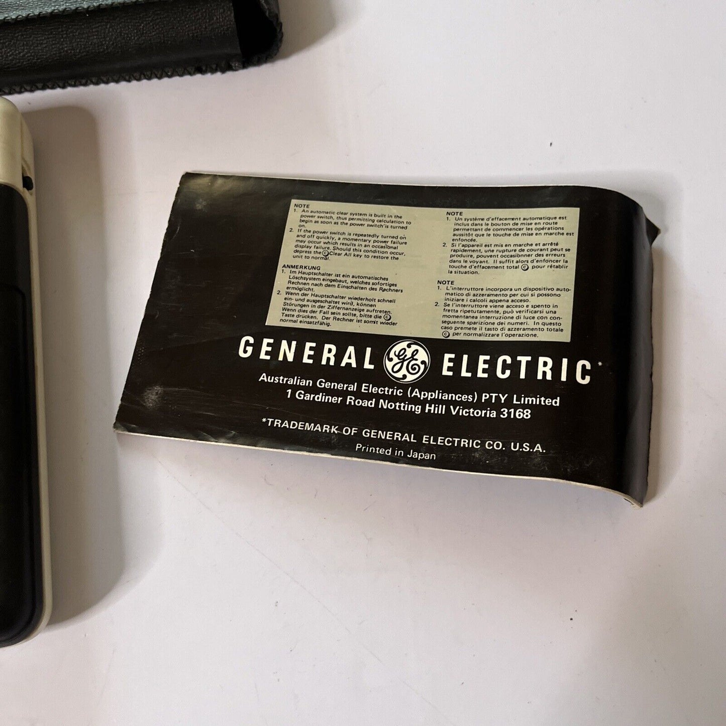 Vintage General Electric Genius 70 Calculator with Case and Manual