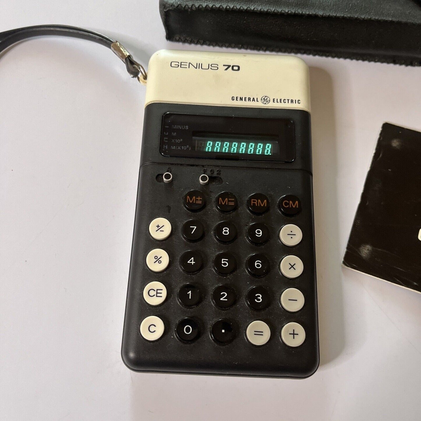 Vintage General Electric Genius 70 Calculator with Case and Manual