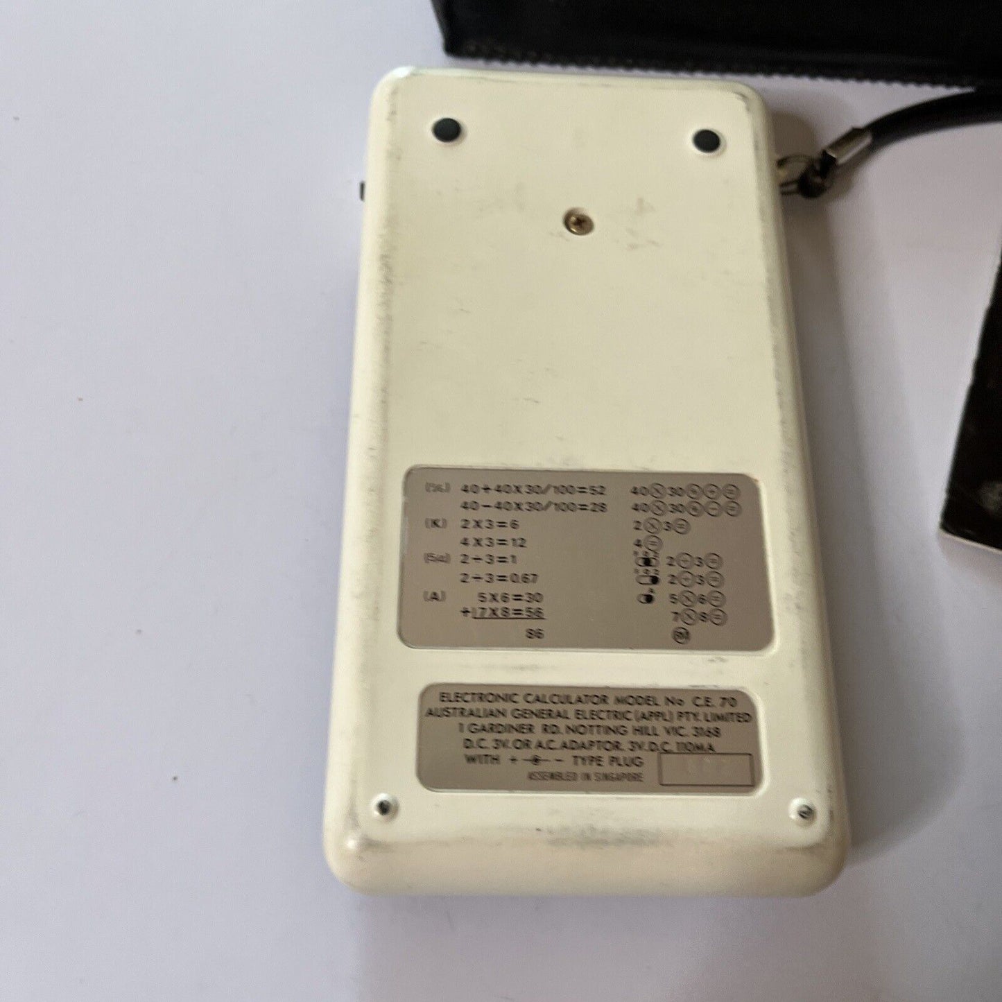 Vintage General Electric Genius 70 Calculator with Case and Manual