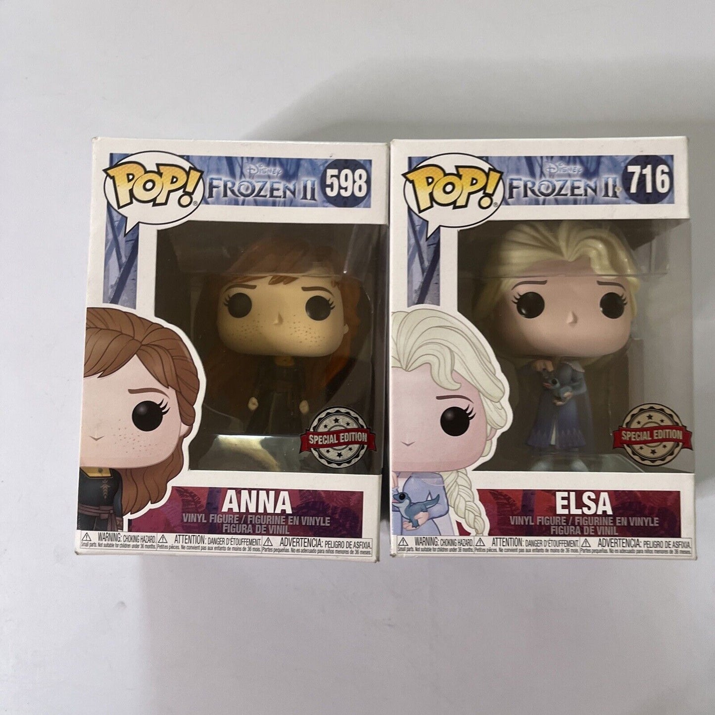 Elsa #716 & Anna #598 Frozen II FUNKO Pop Vinyl Special Edition