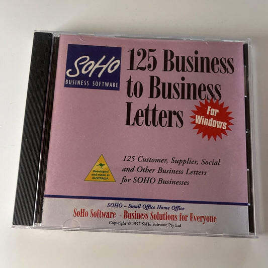 125 Business To Business Letters For Windows PC CDROM 1997 Win95