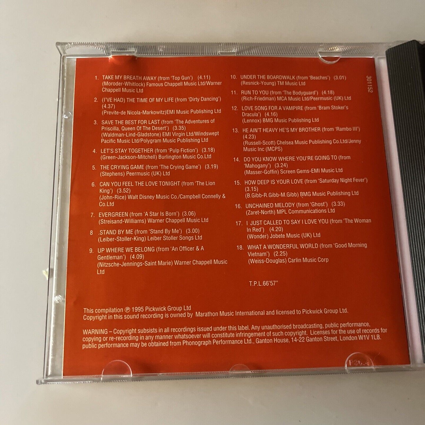 Love At The Movies By The Starshine Orchestra & Singers (CD, 1995) Hallmark