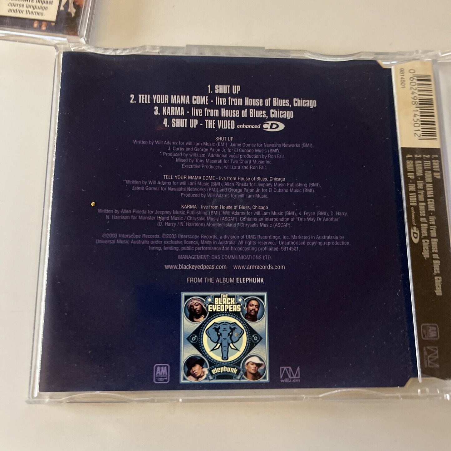 The Black Eyed Peas - Shut Up & Hey Mama (CD, 2-Disc)