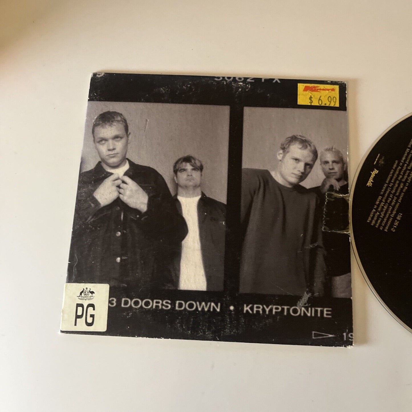3 Doors Down - Kryptonite (CD, 2000) Single