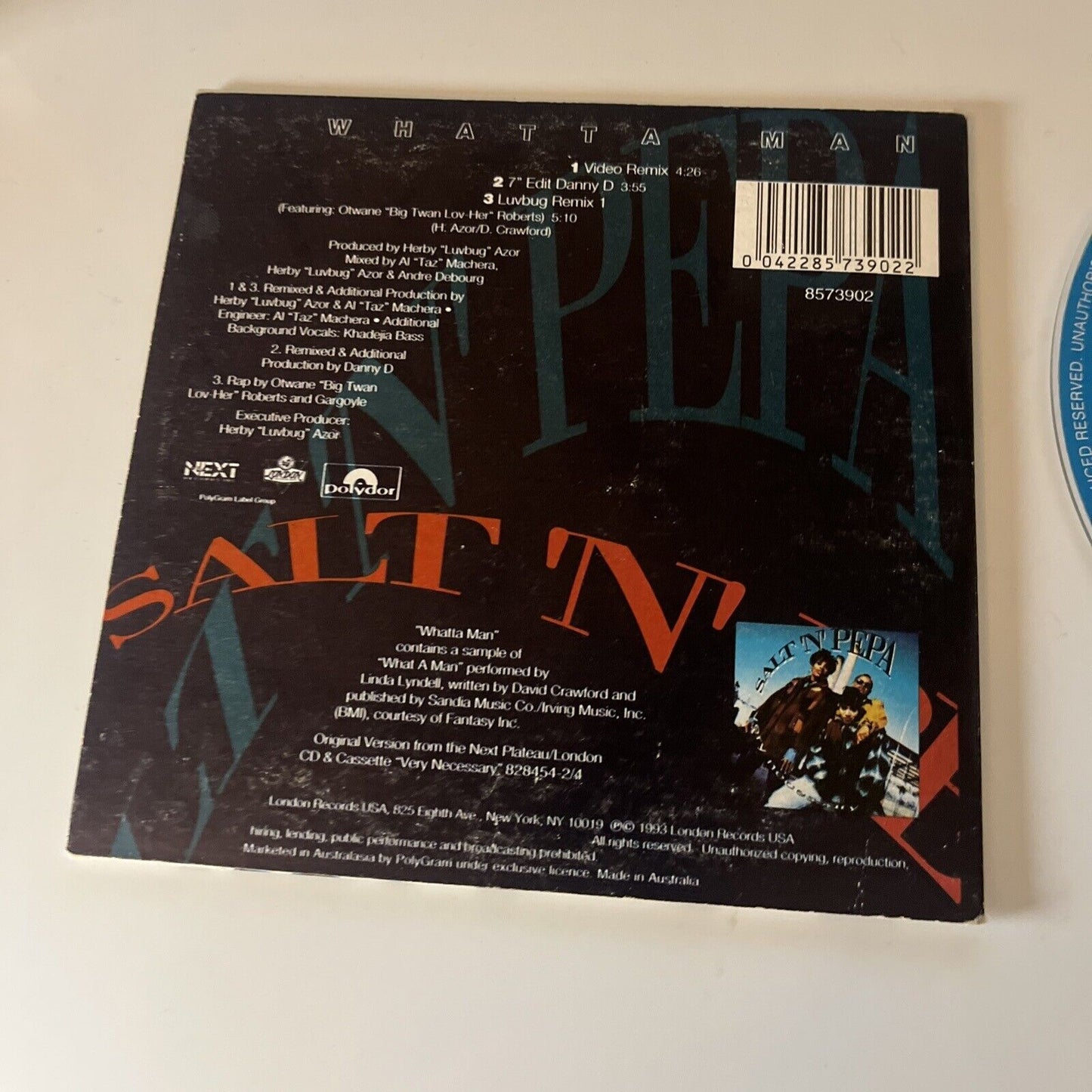 Salt 'n' Pepa With En Vogue - Whatta Man (CD, 1993) Card Sleeve