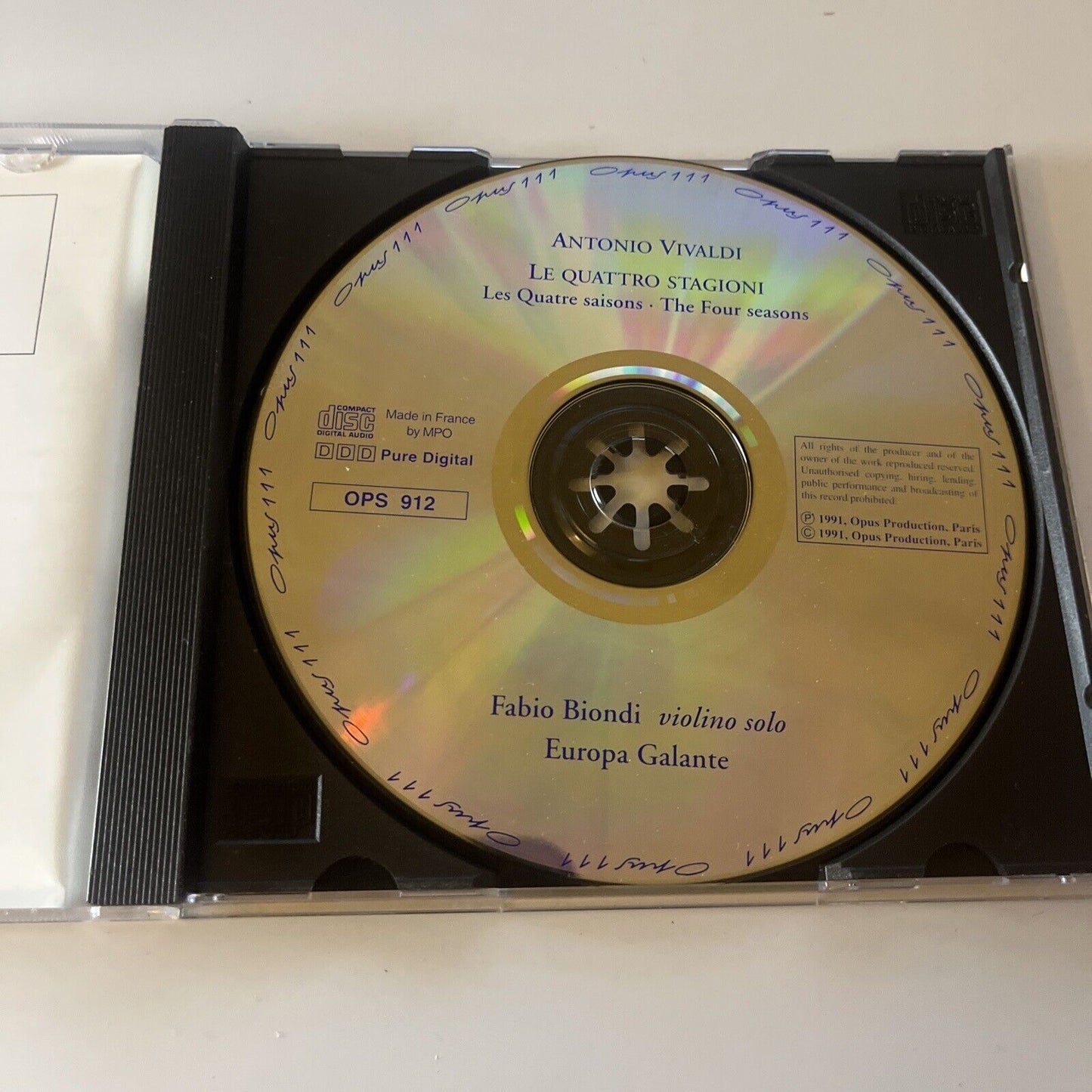 Vivaldi: Le Quattro Stagioni by Fabio Biondi / Europa Galante (CD, 1998)