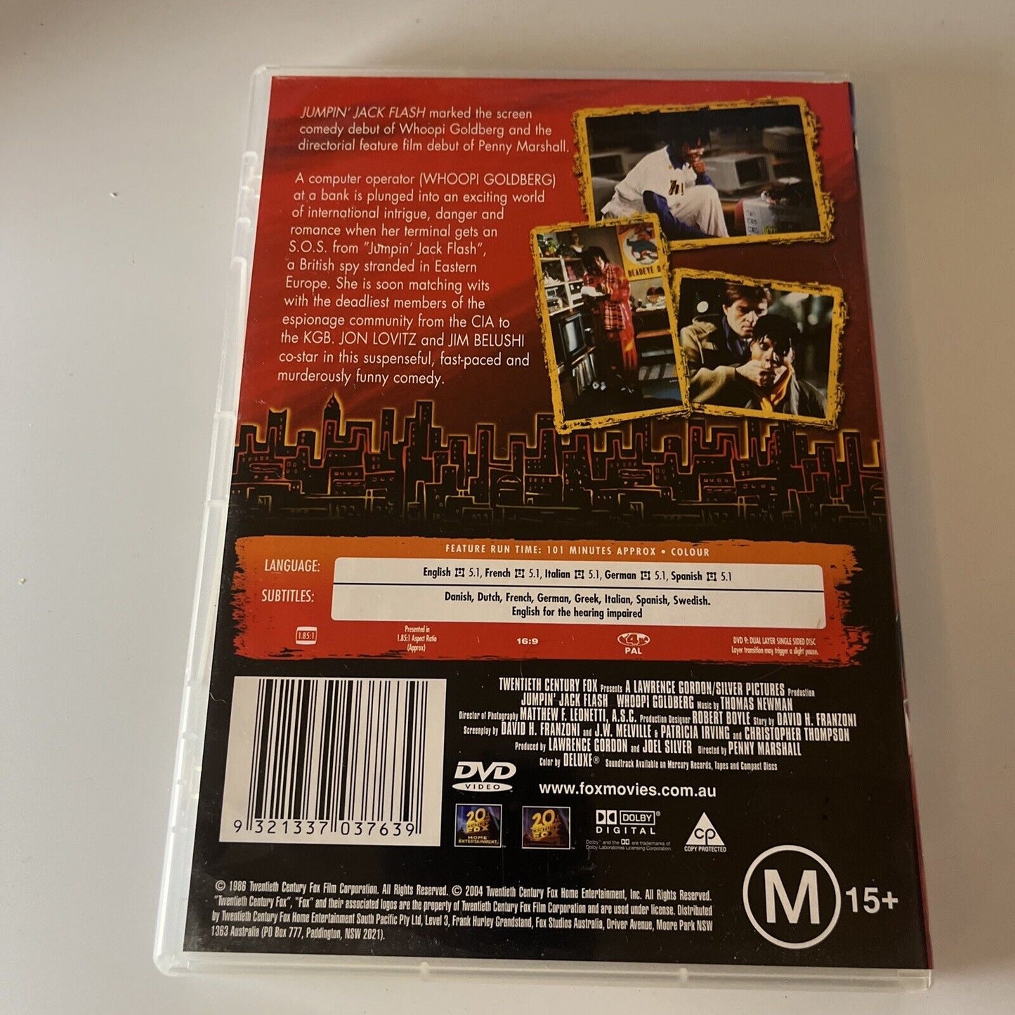 Jumpin' Jack Flash (DVD, 1986) Whoopi Goldberg, James Belushi Region 4 NEW