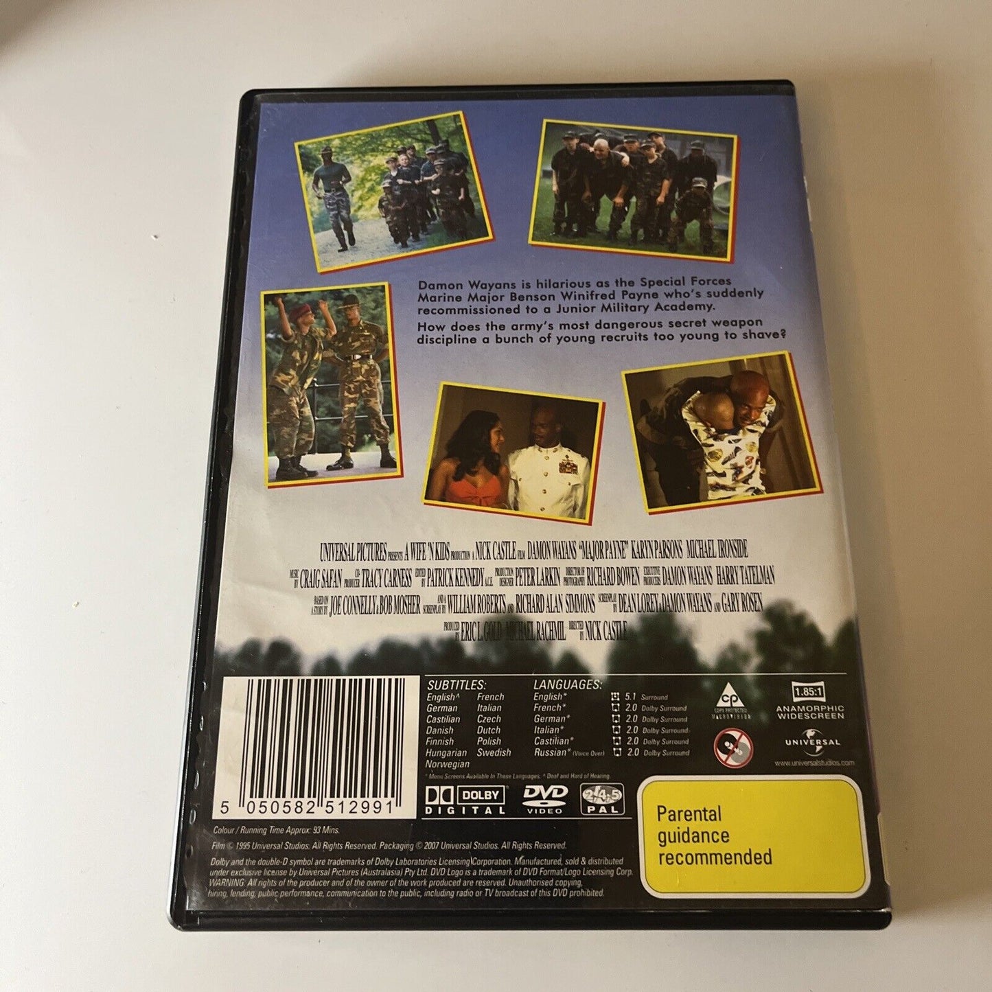 Major Payne (DVD, 1995) Damon Wayans Region 4 &2 NEW