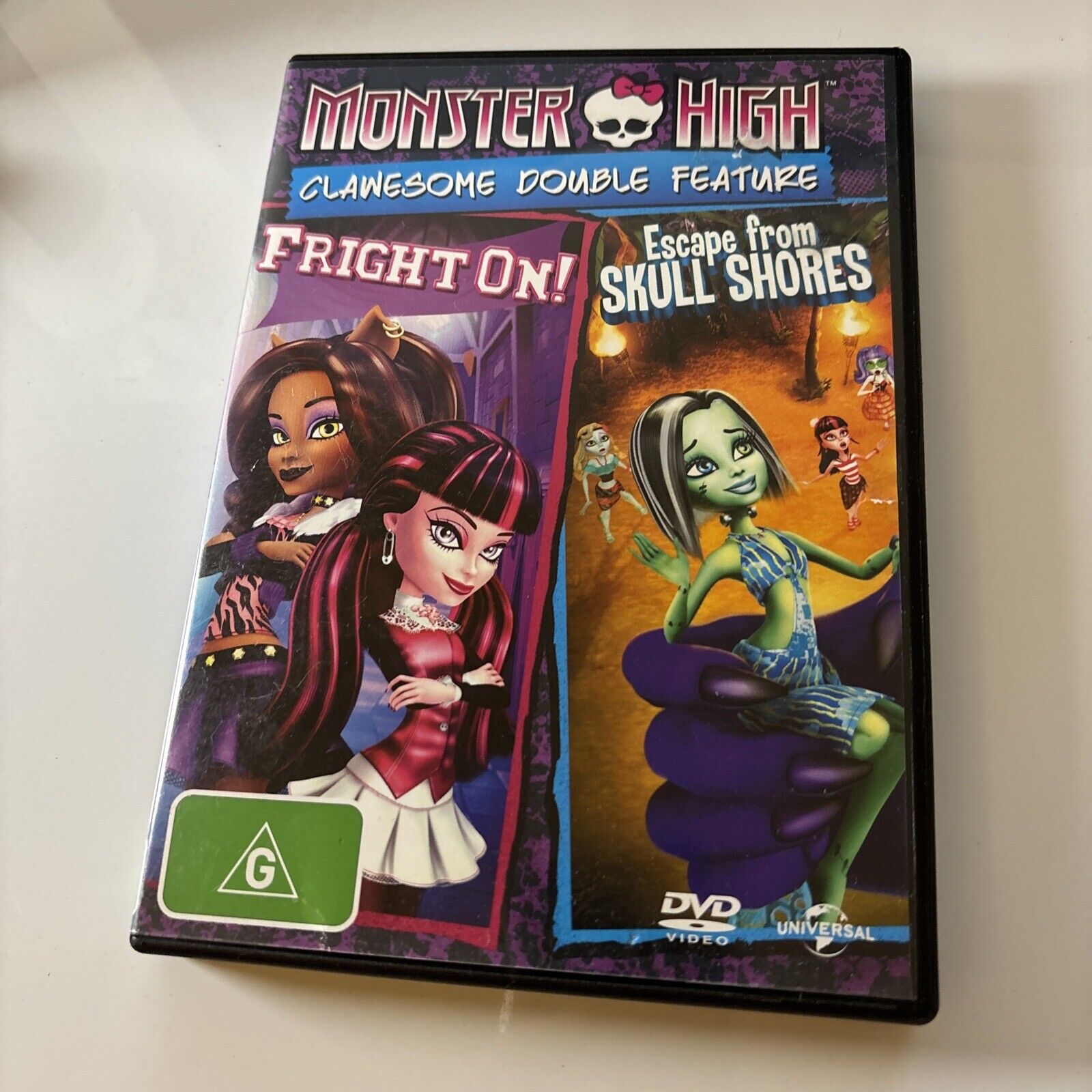 Monster High - Escape From Skull Shores / Fright On (DVD, 2012) Region ...