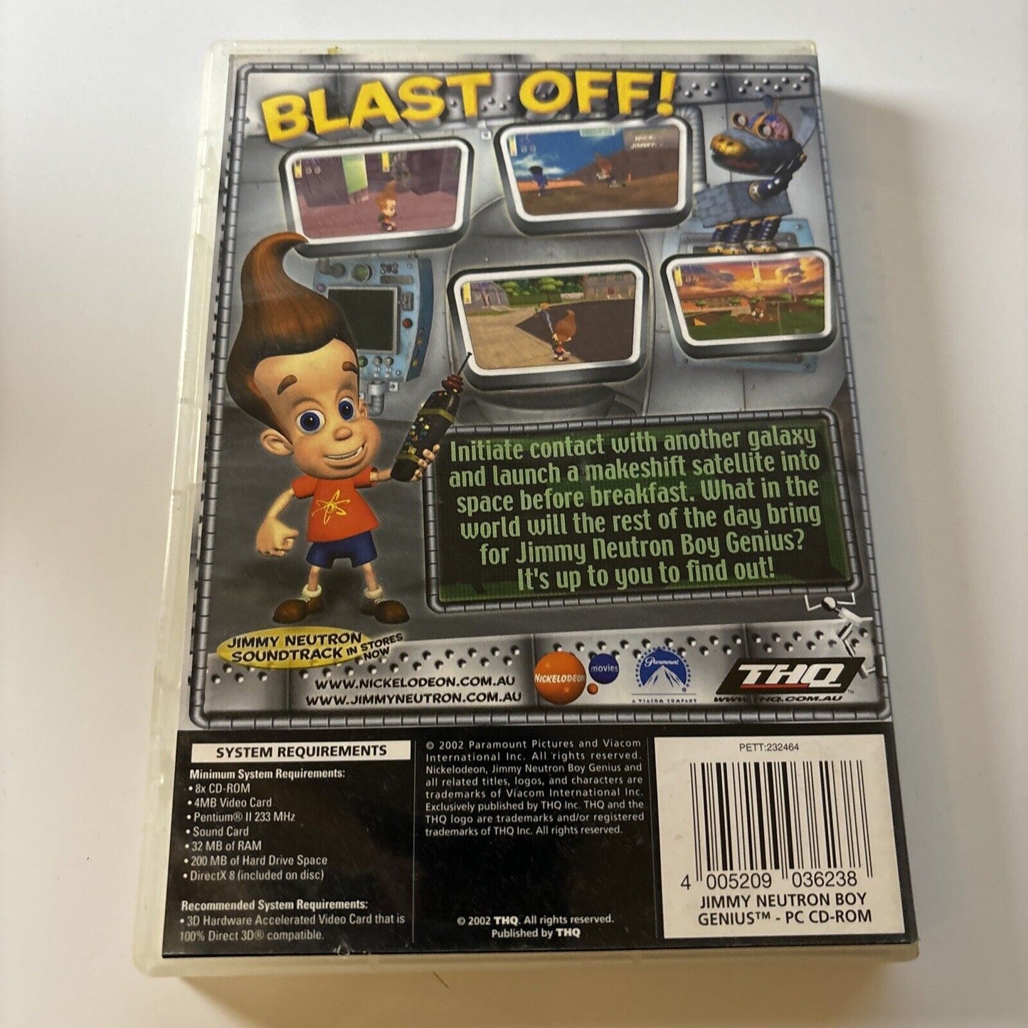 Jimmy Neutron Boy Genius PC CDROM Windows Game