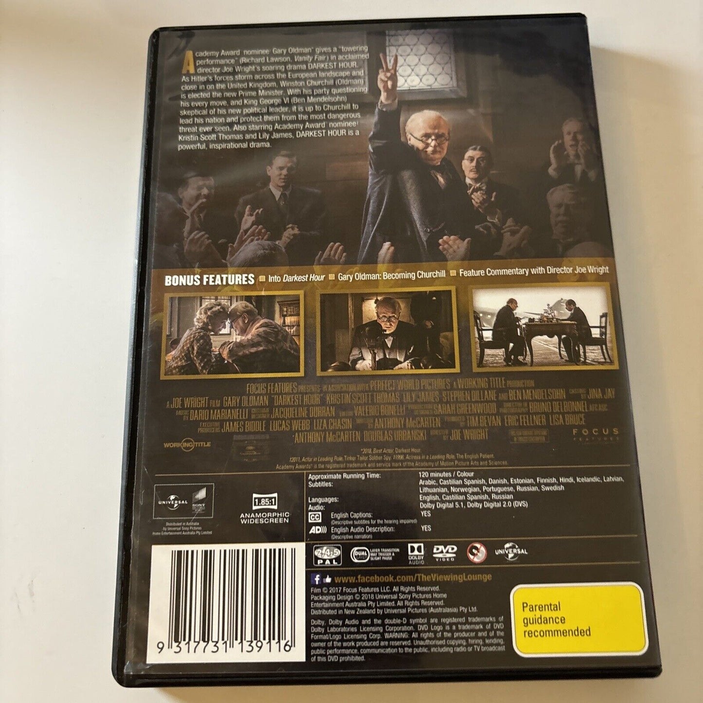 Darkest Hour (DVD, 2017) Gary Oldman NEW Region 4 &2