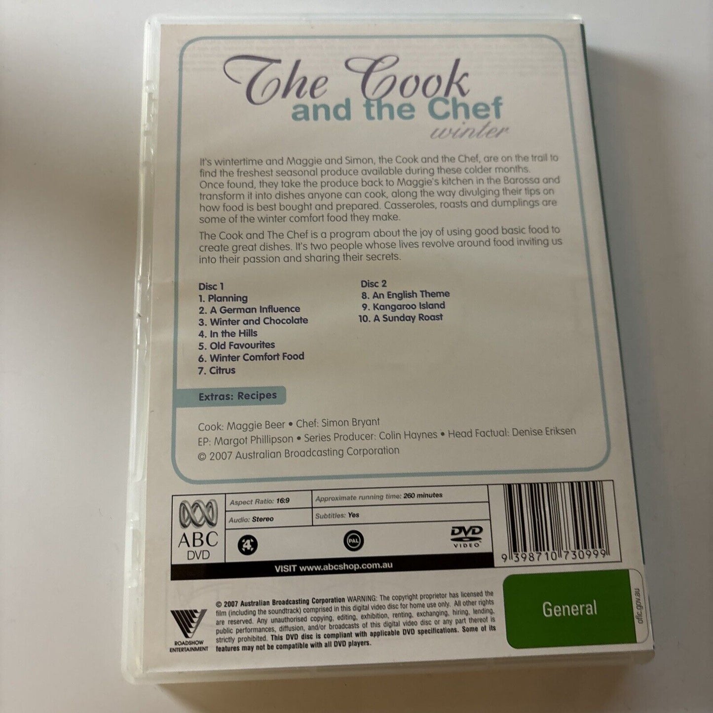 The Cook and The Chef - Winter (DVD, 2006, 2-Disc) Maggie Beer NEW Region 4