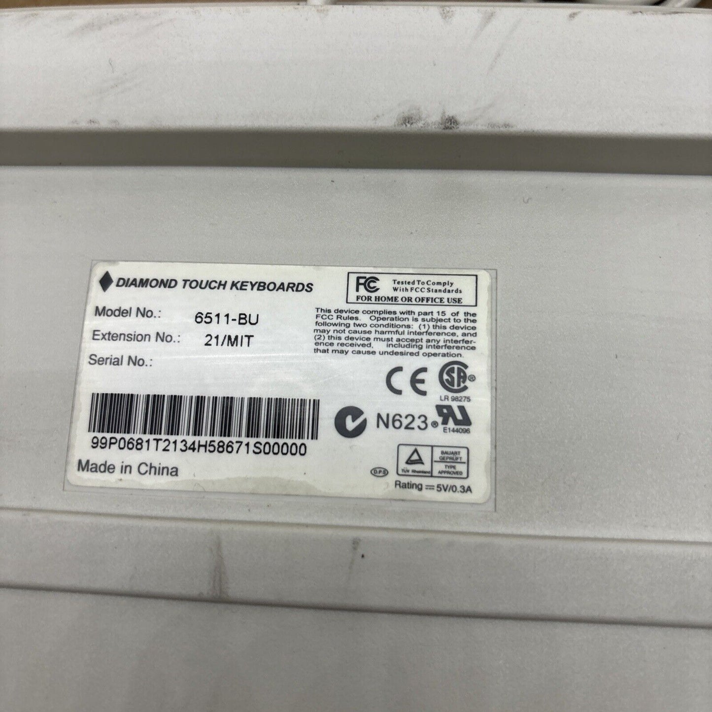 Mitsubishi Diamond Touch Keyboard USB 6511-BU