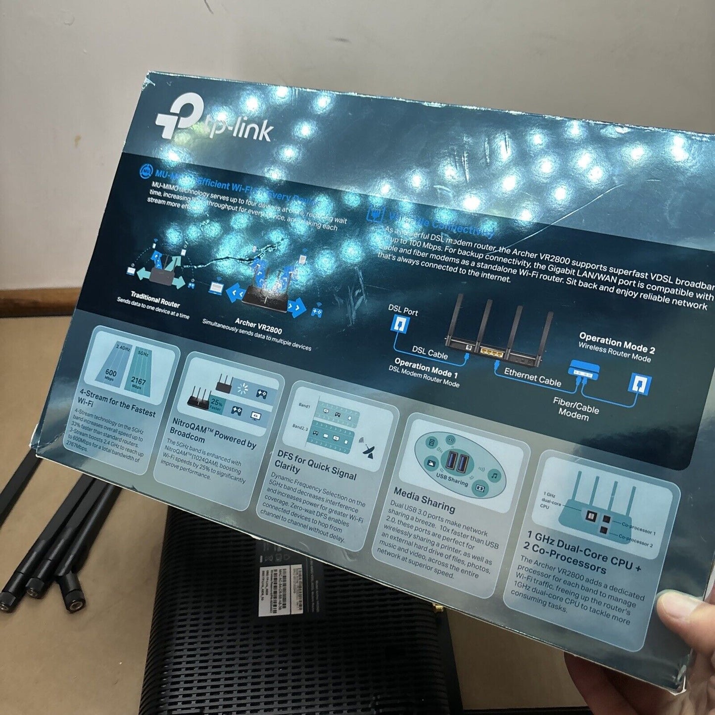 TP-Link Archer VR2800 4 Port 100Mbps Wireless Modem Router NBN Compatible