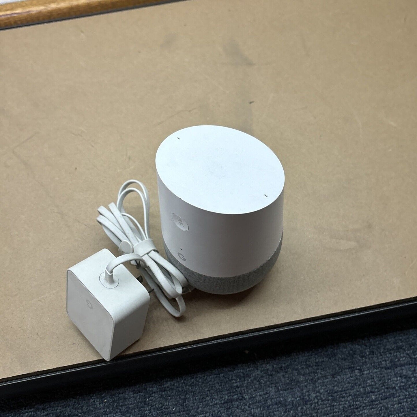 Google Home Smart Speaker and Home Assistant - White Slate