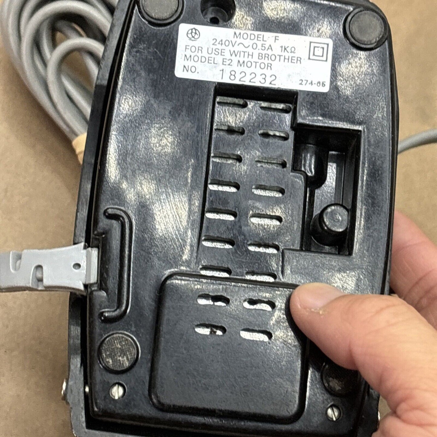 Model F Power Pedal Control For Brother Model E2 Motor Sewing Machine