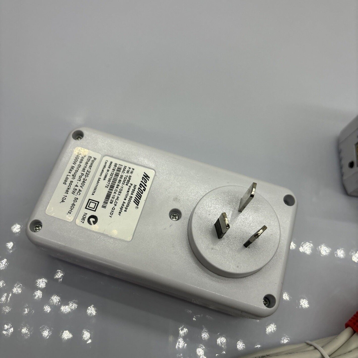 Netcomm NP504 500Mbps Powerline Adapters with AC Pass-through