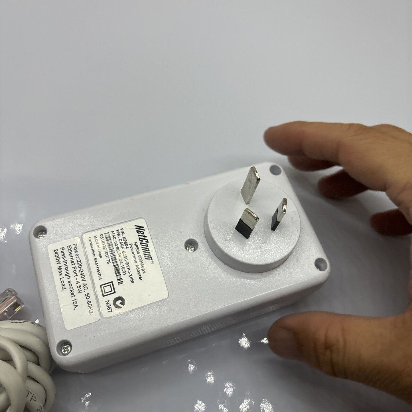 Netcomm NP504 500Mbps Powerline Adapters with AC Pass-through
