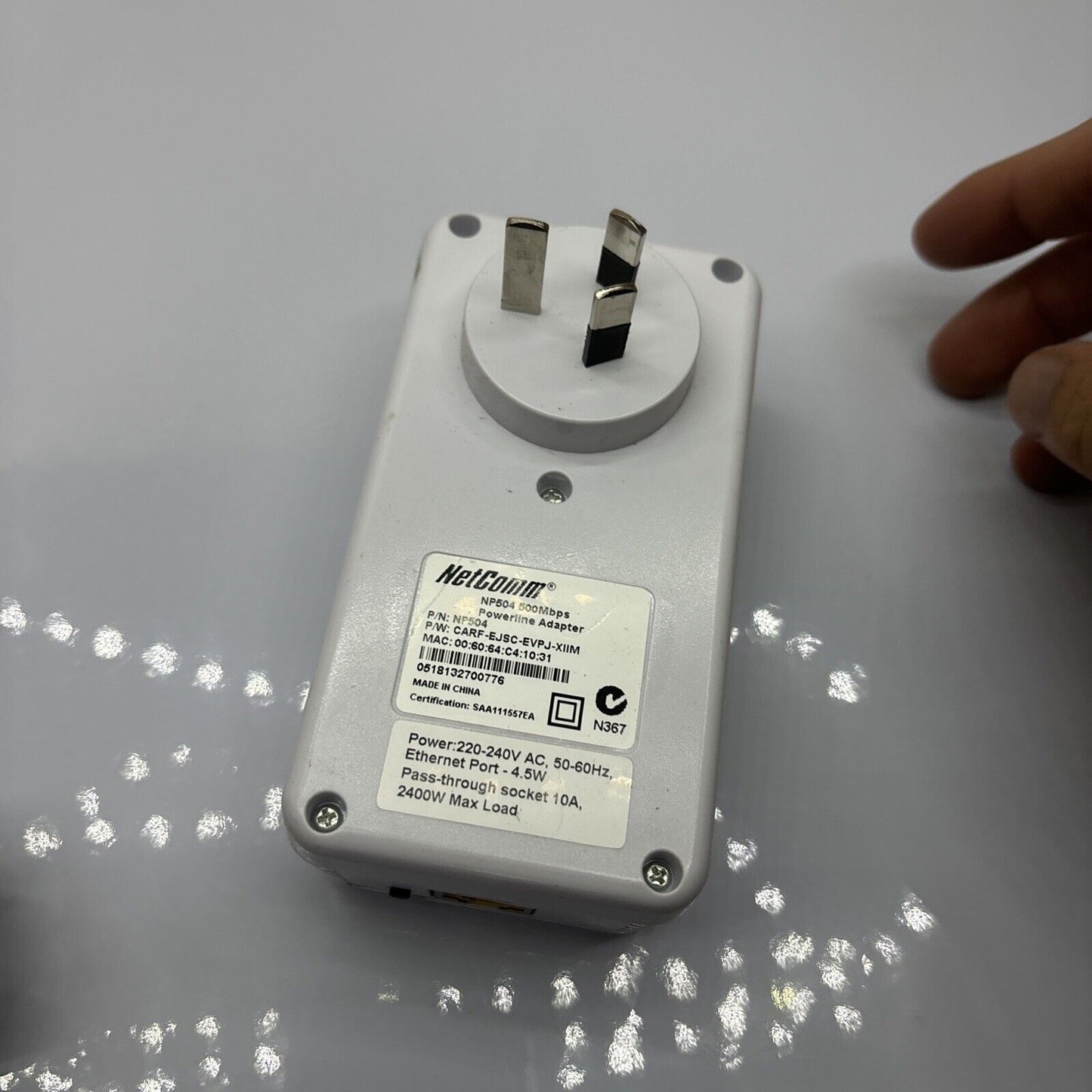 Netcomm NP504 500Mbps Powerline Adapters with AC Pass-through