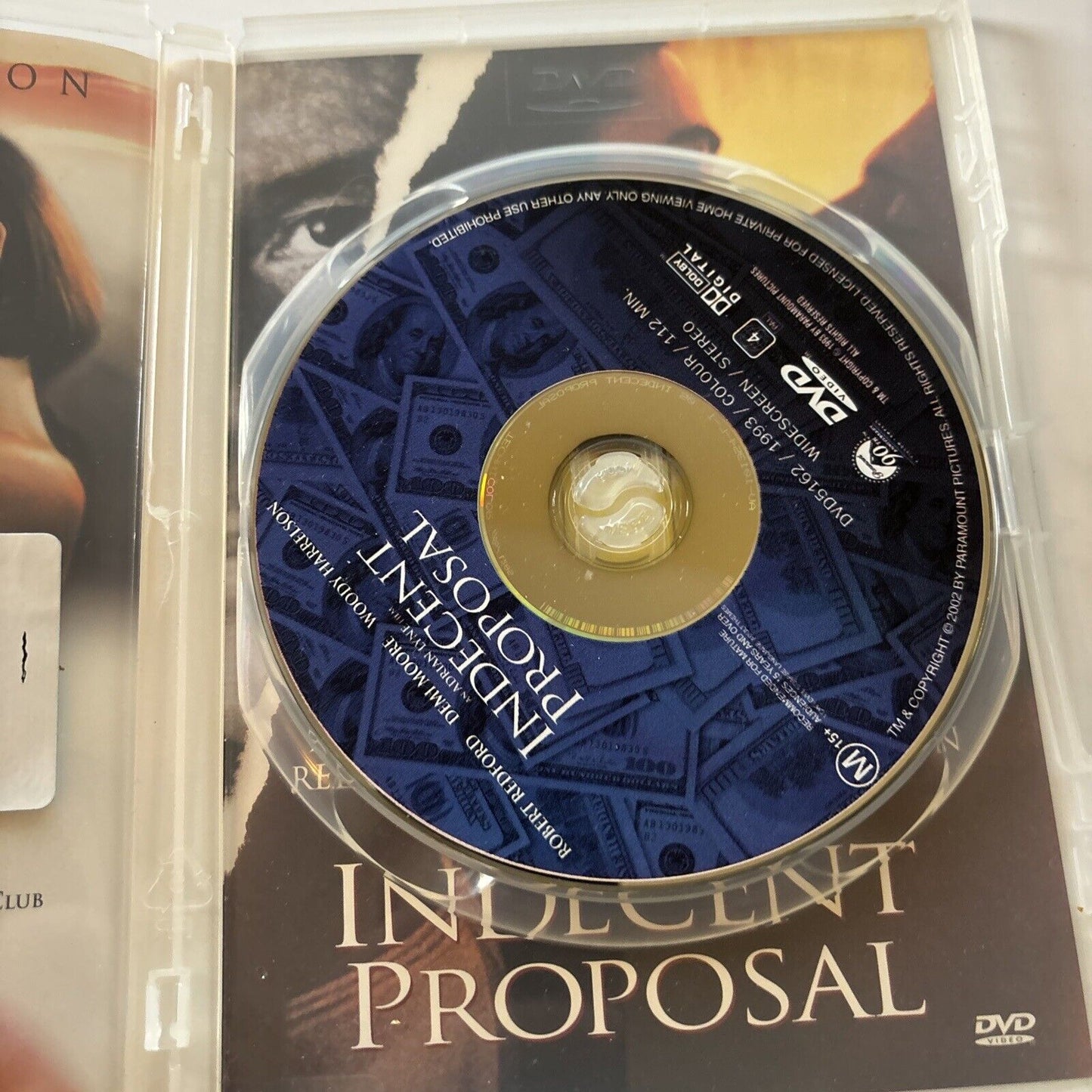 Indecent Proposal (DVD, 1993) Demi Moore, Woody Harrelson Robert Redford Region4