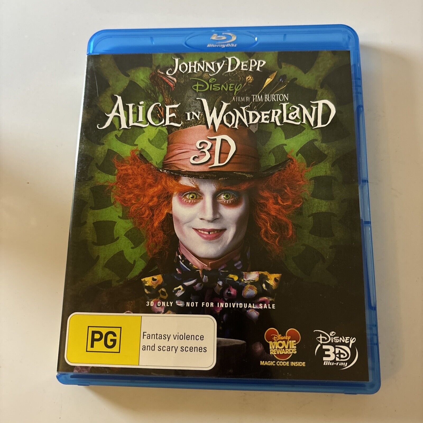 Alice In Wonderland 3D (Blu-ray 3D, 2010) Tim Burton , Johnny Depp All ...