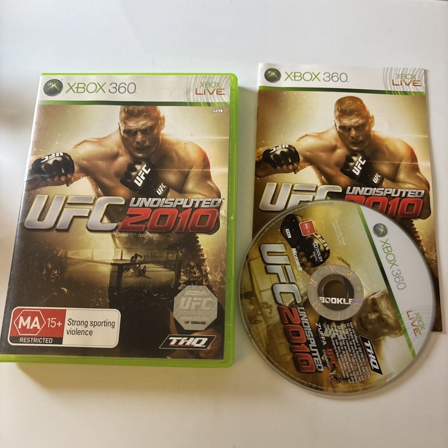 UFC: Undisputed 2010 Microsoft Xbox 360 Game Manual PAL