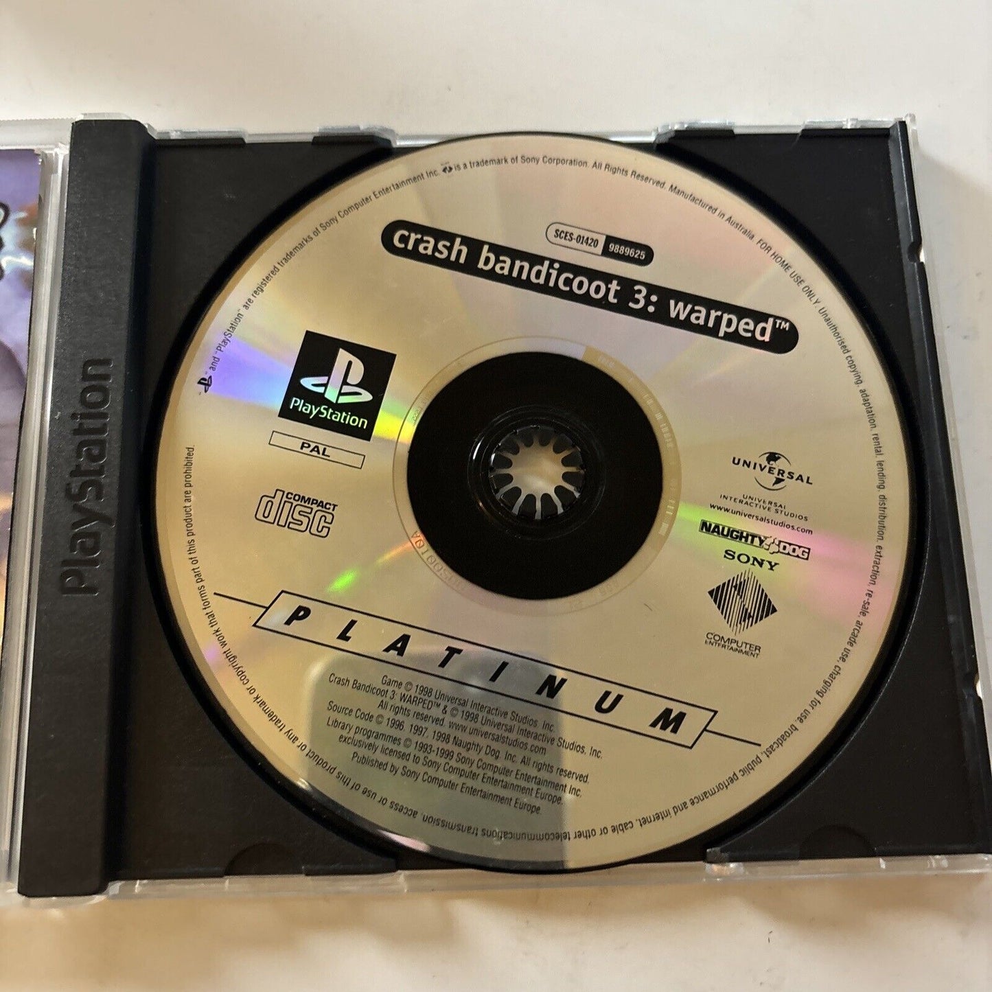 Crash Bandicoot 3: Warped PlayStation 1 PS1 PAL