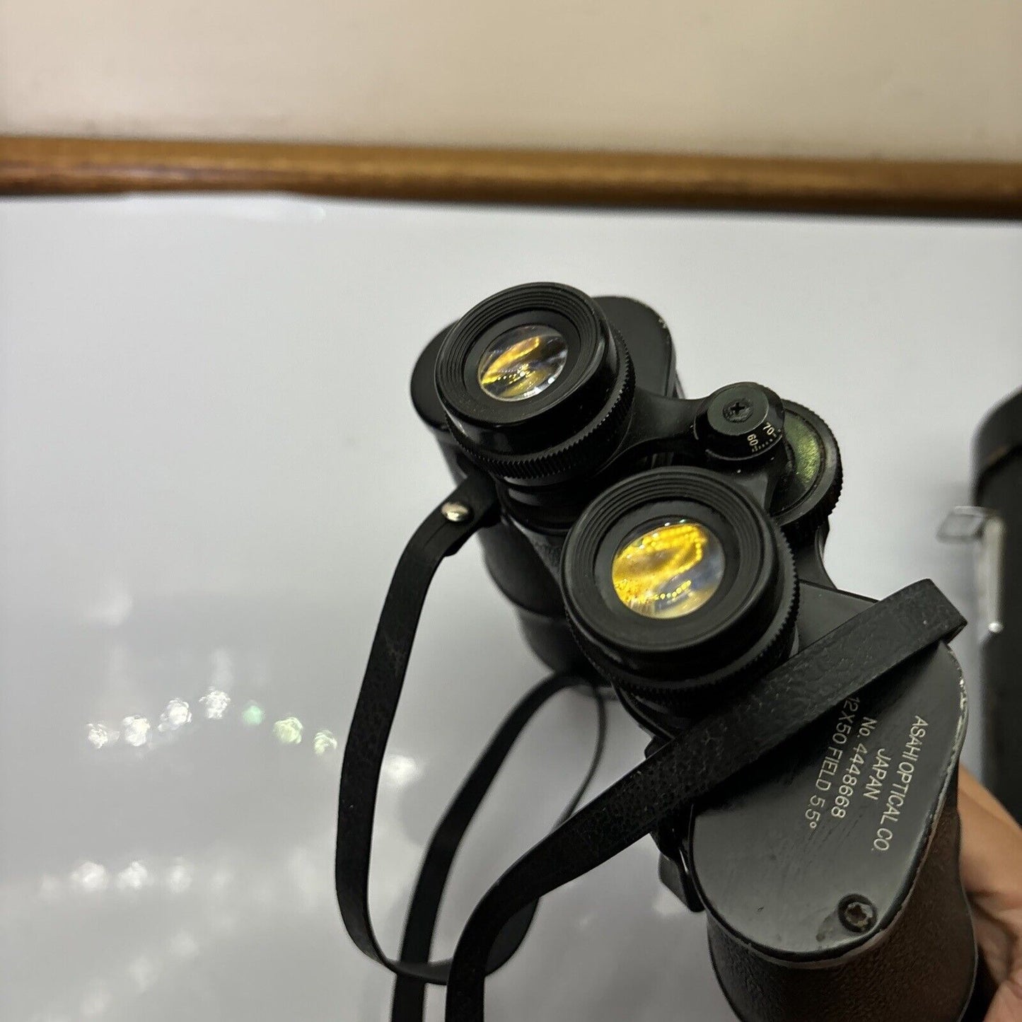 Asahi Pentax Prism Binoculars Coated Optics 12x50 Field 5.5 Degrees No 4448668