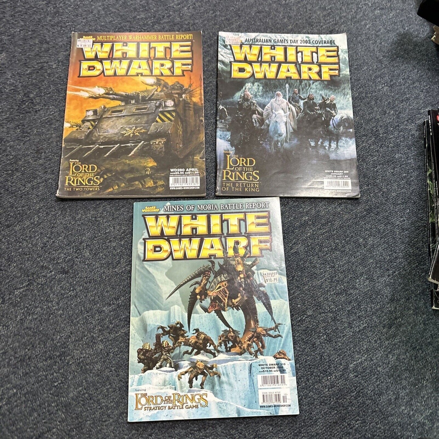 32x White Dwarf Magazines - Lord Of The Rings Edition Games Workshop