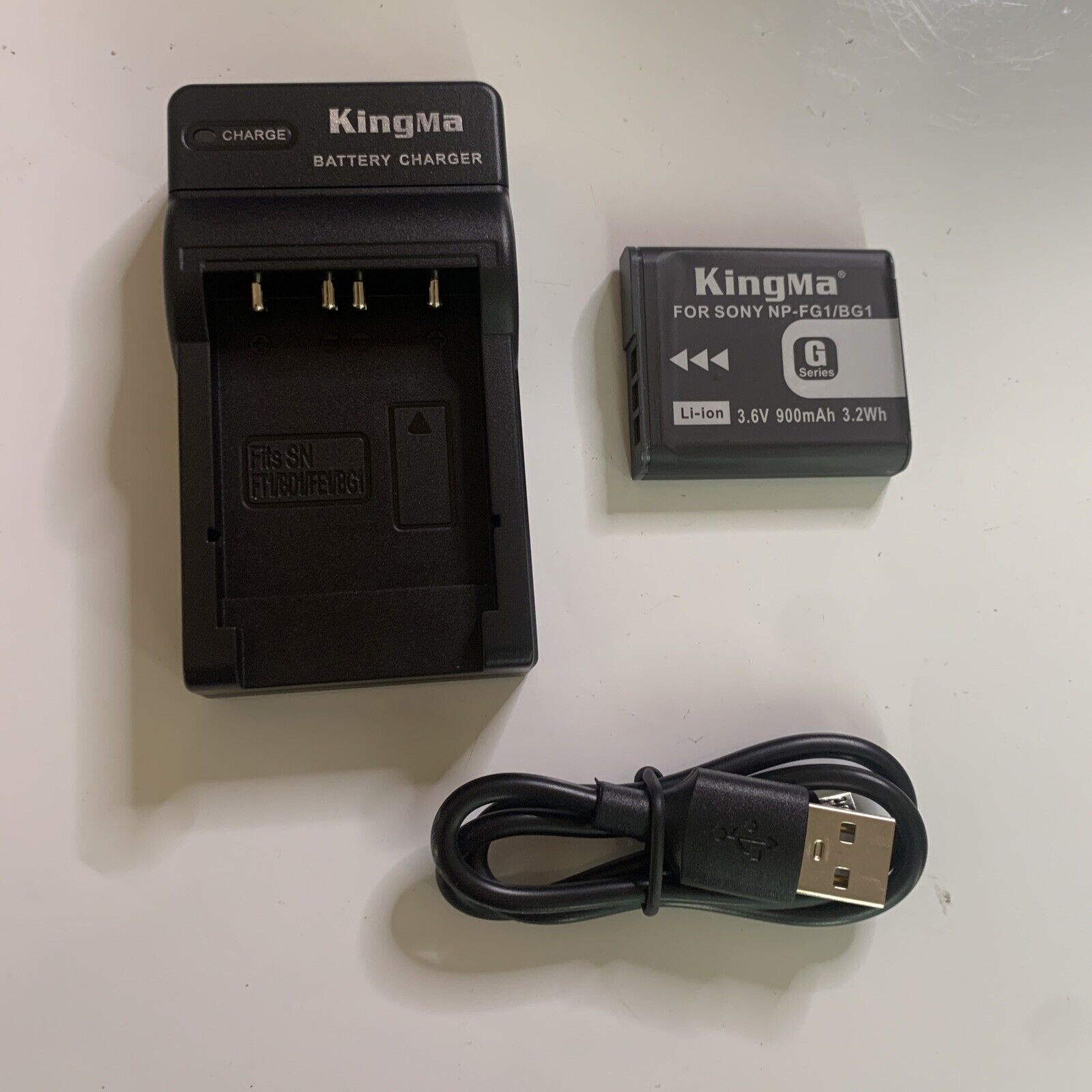 Replacement NP-BG1 Battery & Charger Kit For Sony Cyber-Shot DSC-W120, W170, W210, H3 Cameras