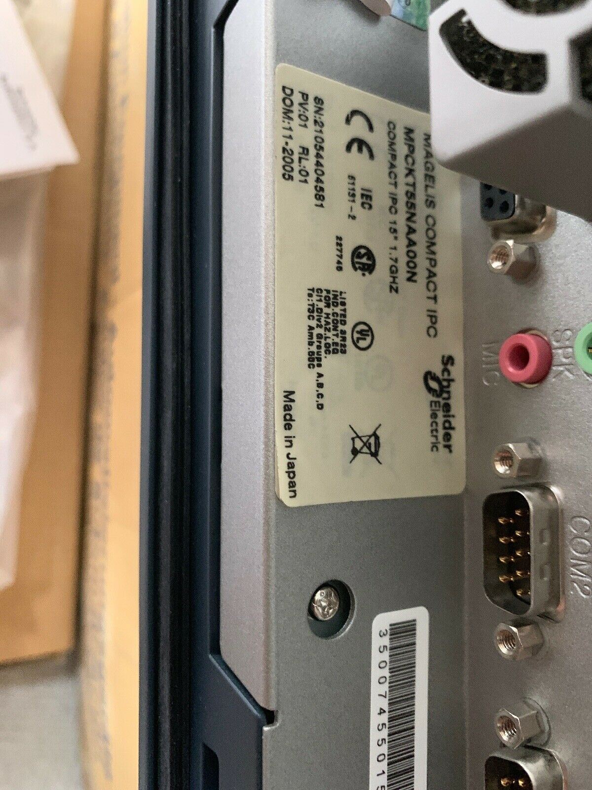 Schneider Magelis Compact IPC 15" 1.7 GHz MPCKT55NAA00N Touchscreen RRP $4,000