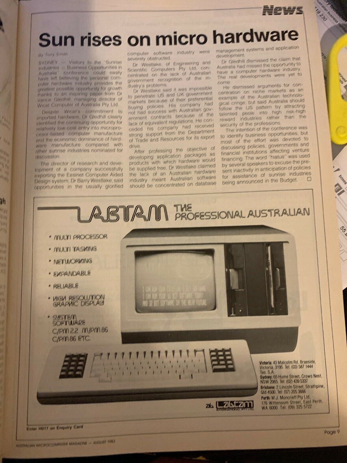Australian Micro Computer Magazine August 1983