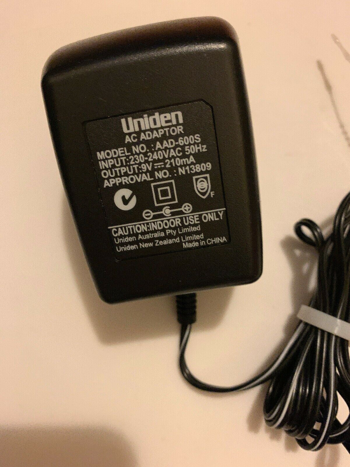 UNIDEN AC POWER ADAPTOR AAD600S FOR SECONDARY BASE FOR UNIDEN CORDLESS PHONE