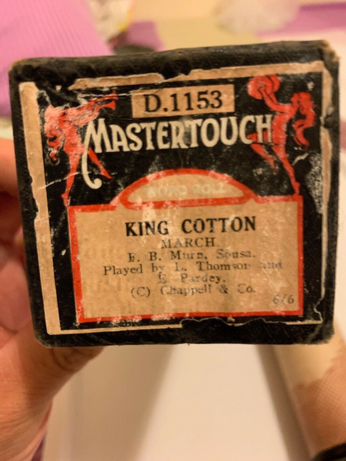 Pianola Roll Mastertouch Word Roll - King Cotton March D. 1153
