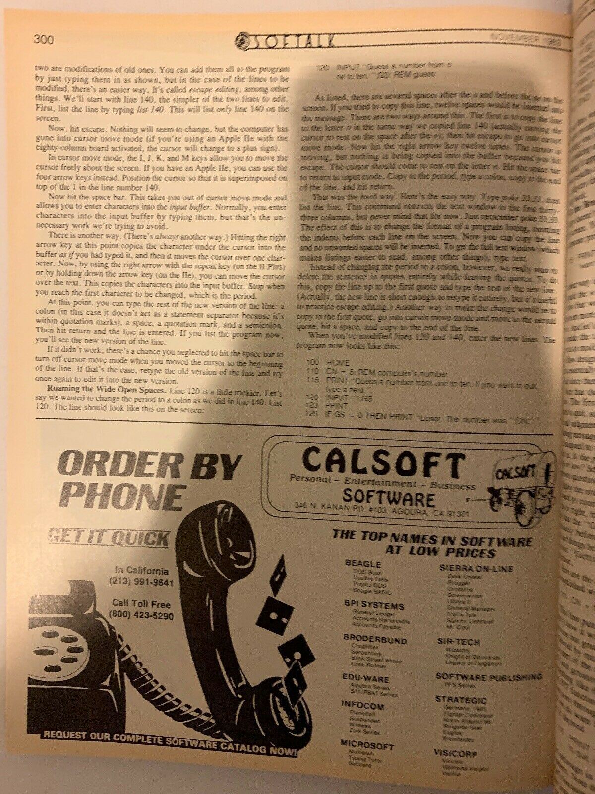 Softalk magazine Volume 4 November 1983 Vintage Software Apple Magazine