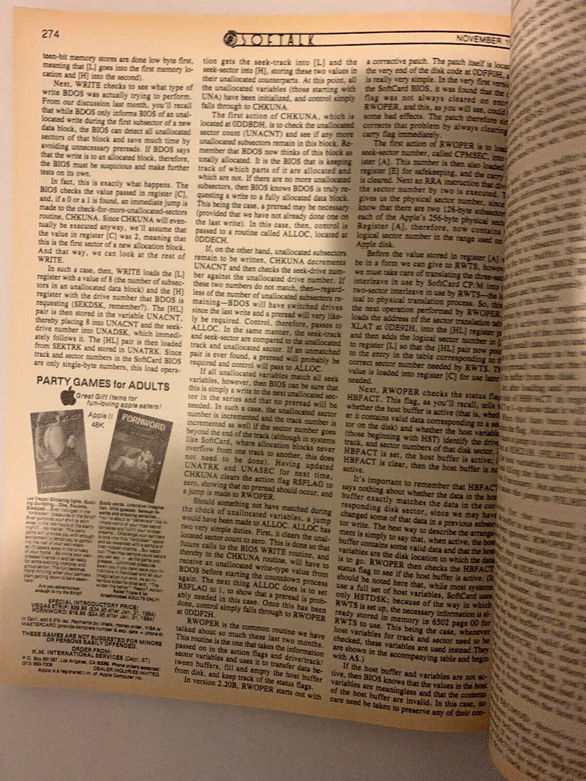 Softalk magazine Volume 4 November 1983 Vintage Software Apple Magazine