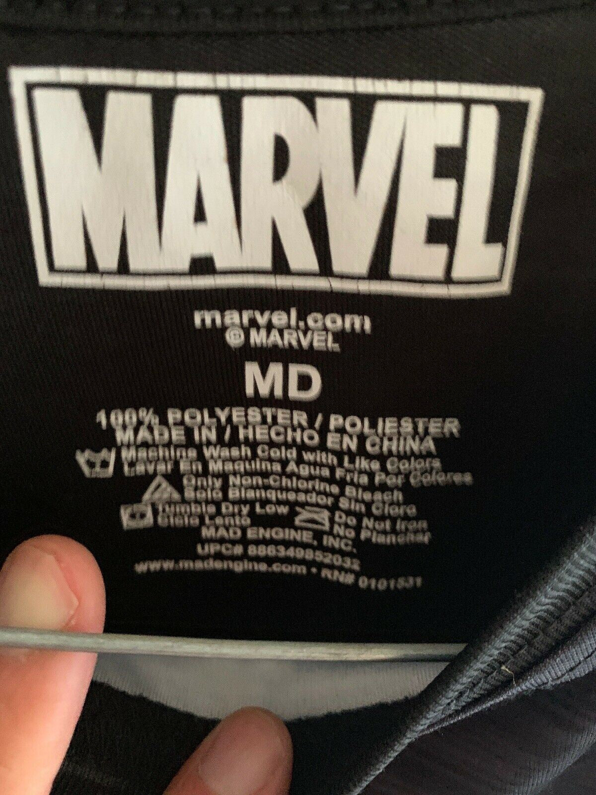 Iron Man Marvel MD Medium Shirt Dark Grey RN 0101531