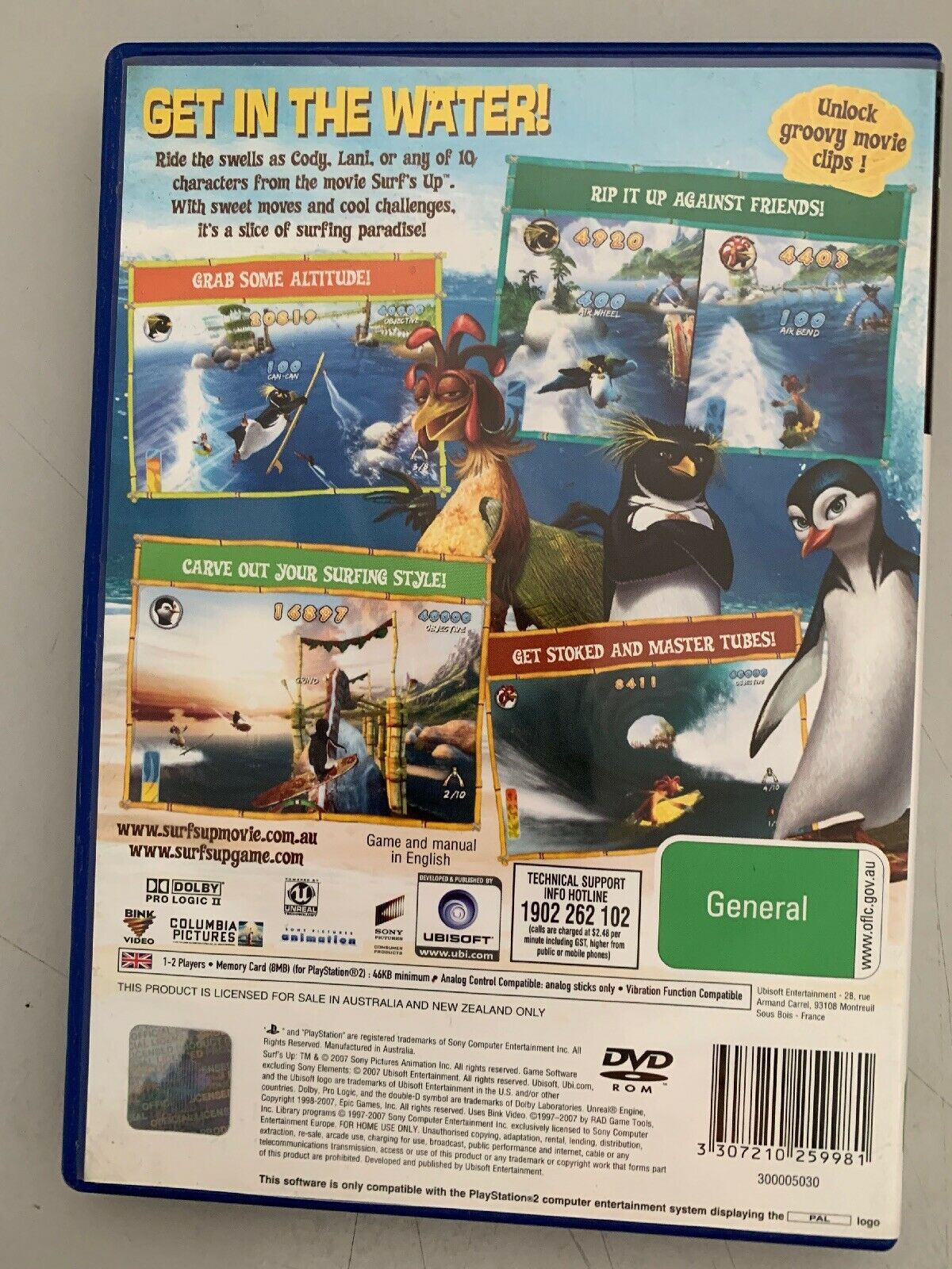 Sony Playstation 2 PS2 Surf's Up PAL AUSSIE SELLER FREE POST!