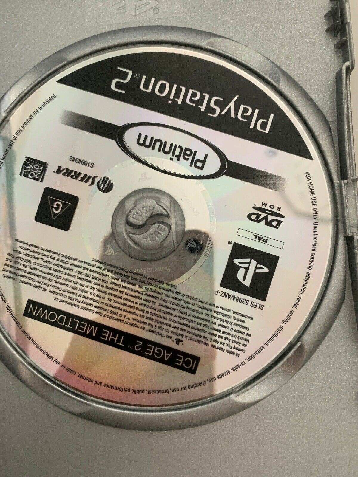 Playstation 2 PS2 Ice Age 2 The Meltdown Game Platinum Edition With Manual