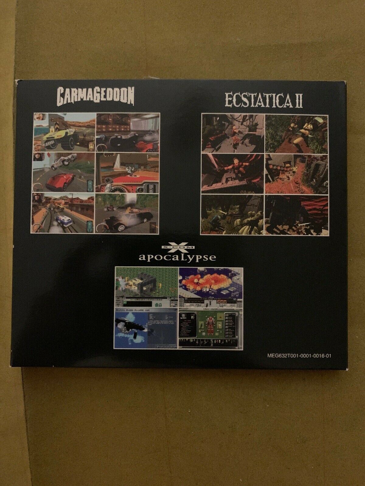 *RARE* Carmageddon, Ecstatically II, X-COM Apocalypse PC Game CDROM Mega Pack