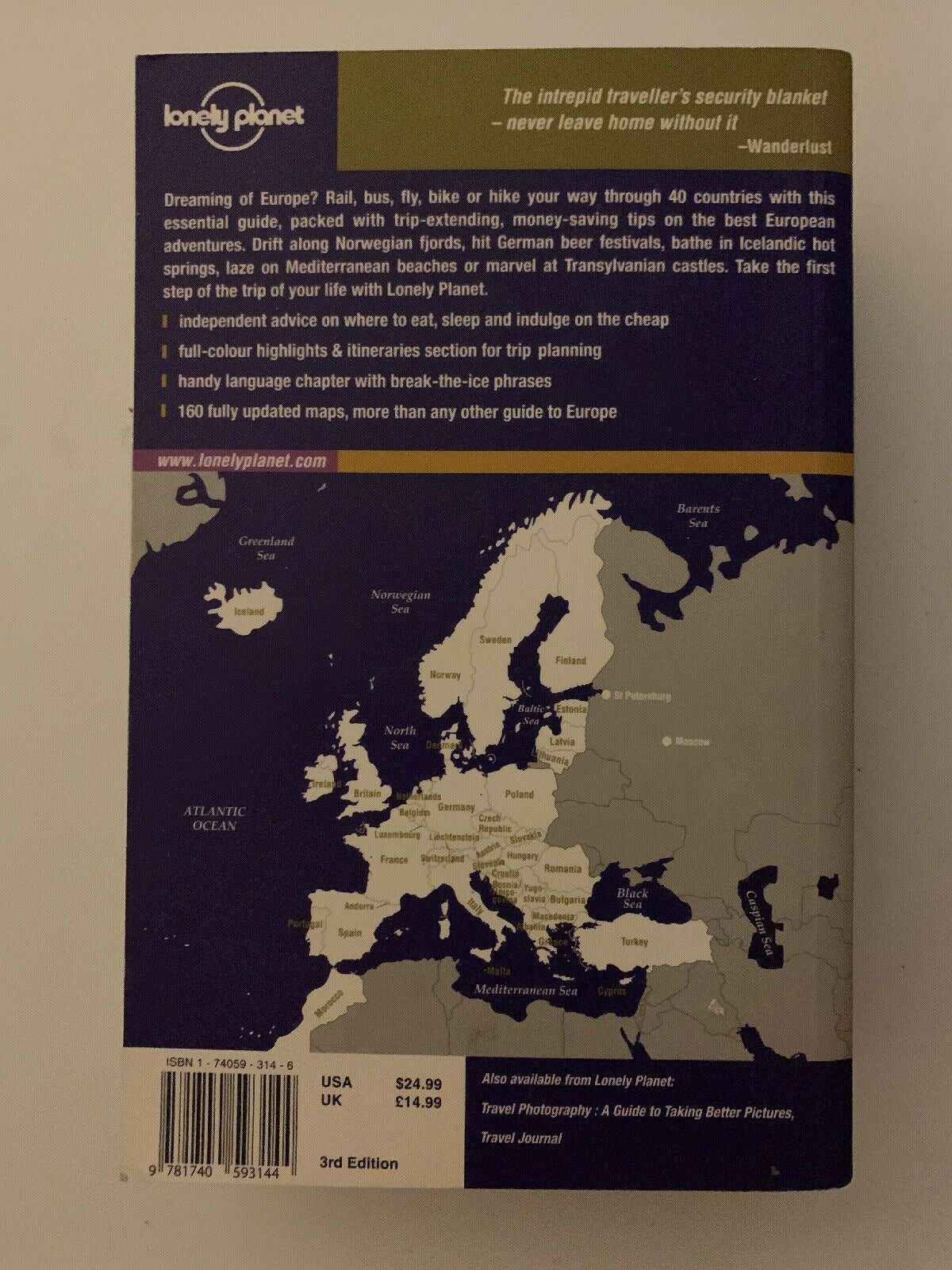 Europe on a Shoestring by Scott McNeely, etc - Lonely Planet Detailed Guide Book