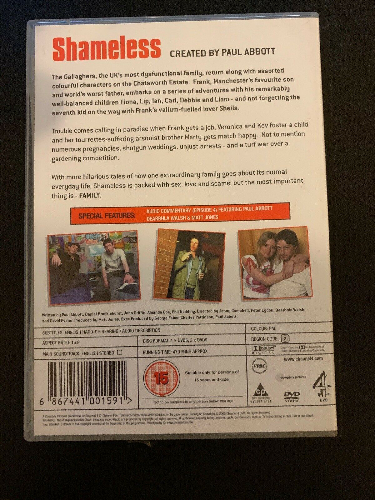 James McAvoy Anne-Marie Duff SHAMELESS: Season 2 British Drama Series UK DVD R2