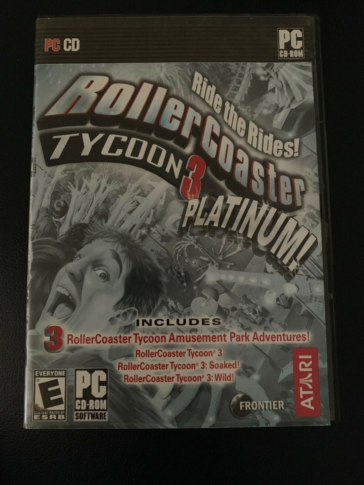 Roller Coaster Tycoon 3: Platinum (PC-DVD) Includes Original, Soaked! & Wild Set